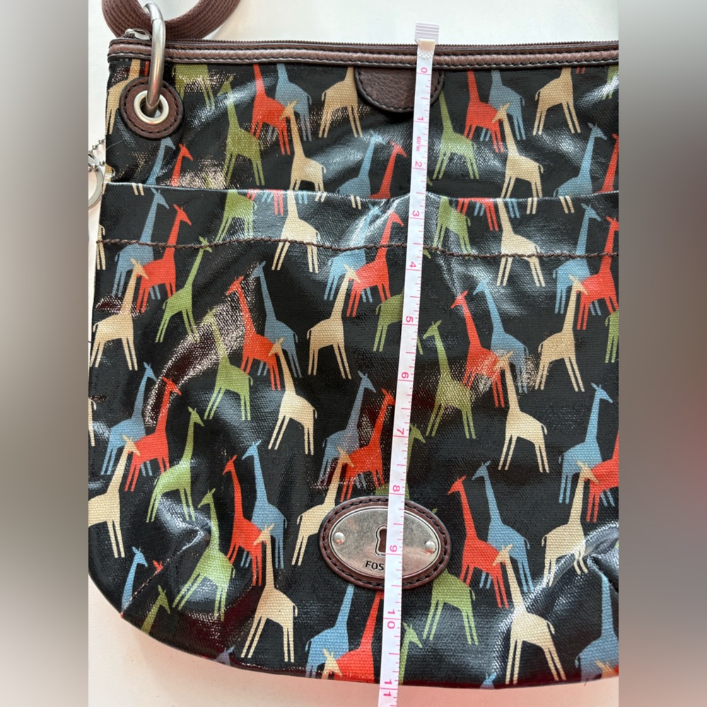 Fossil Key-Per bag, vinyl exterior, giraffe print EUC - Picture 6 of 16